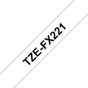 Brother Flexi-Tape TZe-FX221 / TZEFX221, schwarz auf weiß, 9 mm x 8 m