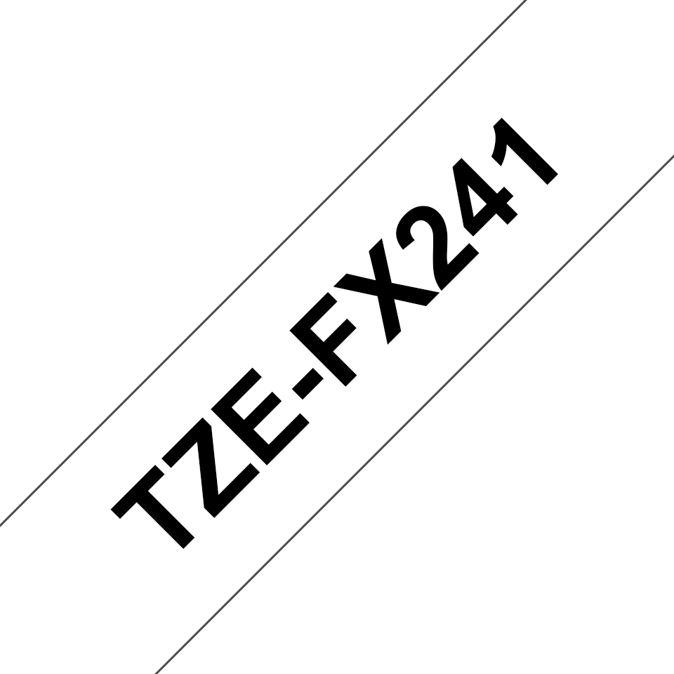 [TZEFX241] Brother Flexi-Tape TZe-FX241 / TZEFX241, schwarz auf weiß, 18 mm x 8 m