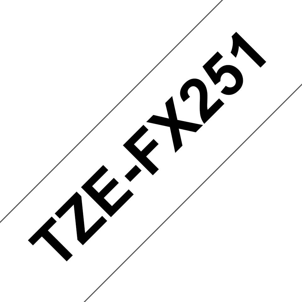 [TZEFX251] Brother Flexi-Tape TZe-FX251 / TZEFX251, schwarz auf weiß, 24 mm x 8 m