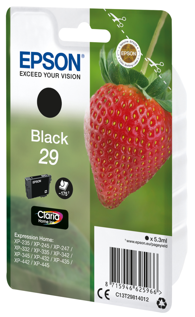 [C13T29814012] Epson 29 / C13T29814012 black ink cartridge, 175 pages