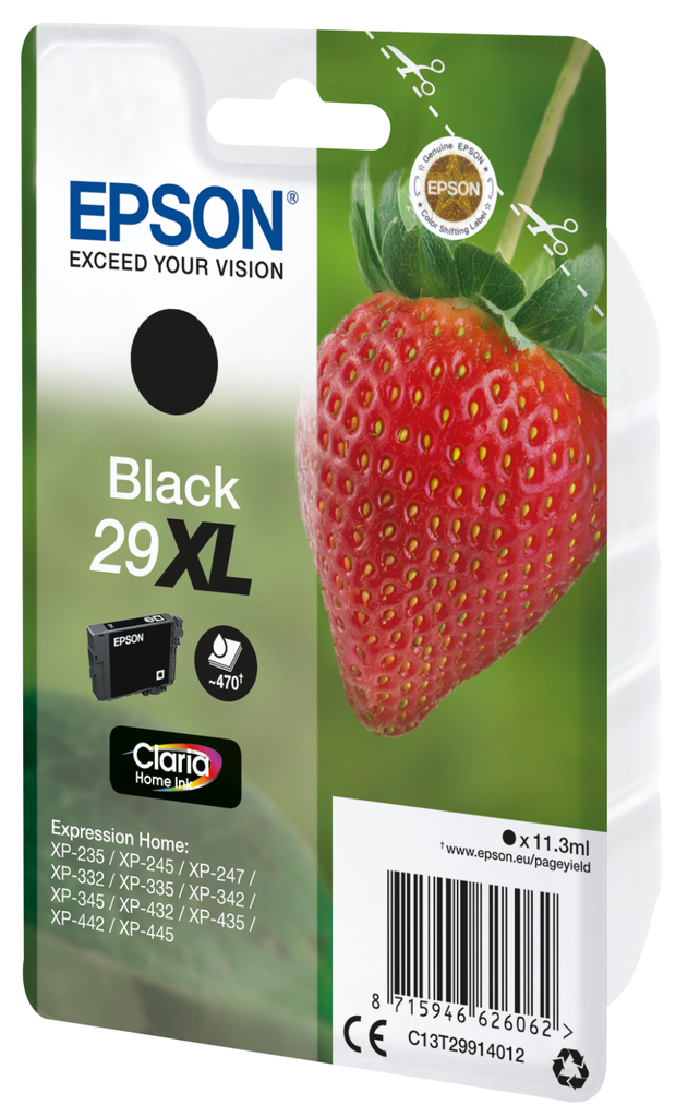 [C13T29914012] Tintenpatrone Epson 29XL / C13T29914012 Schwarz XL, 470 Seiten