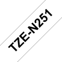Brother TZe-N251 / TZEN251 non-laminated tape, black on white, 24 mm x 8 m