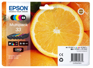 [C13T33374011] Cartouche d'encre Epson 33 / C13T33374011 4 couleurs, 45 ml