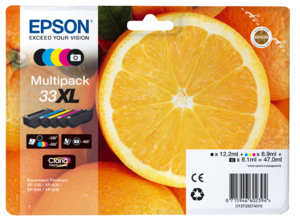 [C13T33574011] Cartouche d'encre Epson 33XL / C13T33574011 4 couleurs, 89 ml