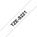 Brother TZe-S221 / TZES221 strong adhesive tape, black on white, 9 mm x 8 m