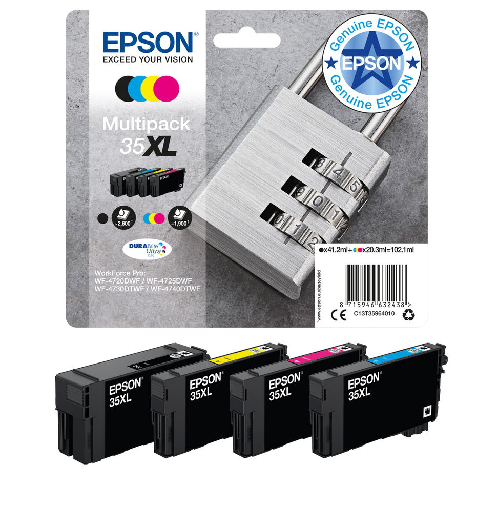 [C13T35964010] Cartouche d'encre Epson 35XL / C13T35964010 4 couleurs, 203 ml