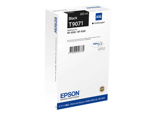 Cartouche d'encre Epson T9071N / C13T90714N noire XXL, 10 000 pages