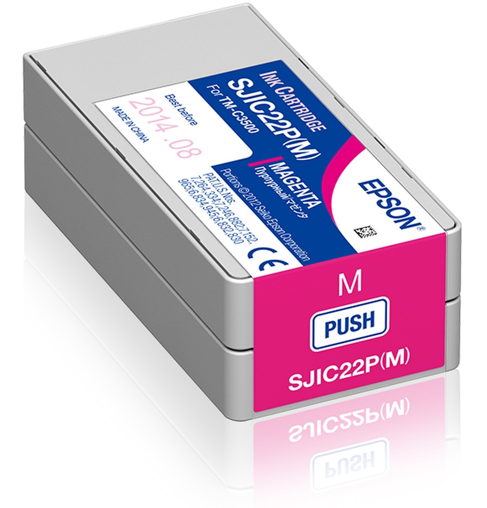 Epson SJIC22PM / C33S020603 magenta ink cartridge, 325 ml