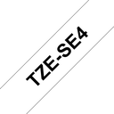 Brother Sicherheitsband TZe-SE4 / TZESE4, schwarz auf weiß, 18 mm x 8 m