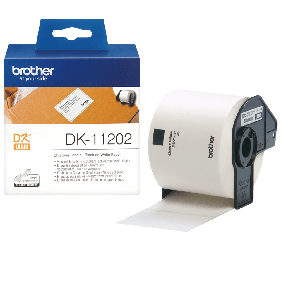 [DK11202] Brother Einzeletiketten DK-11202 / DK11202, schwarz auf weiß, 62 x 100 mm, 300 Etiketten