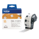Brother DK-11221 / DK11221 die-cut labels, black on white, 23 x 23 mm, 1,000 labels