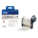 Rouleau continu film Brother DK-22212 / DK22212, noir sur blanc, 62 mm x 15,24 m