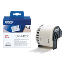 Rouleau continu papier repositionnable Brother DK-44205 / DK44205, noir sur blanc, 62 mm x 30,48 m
