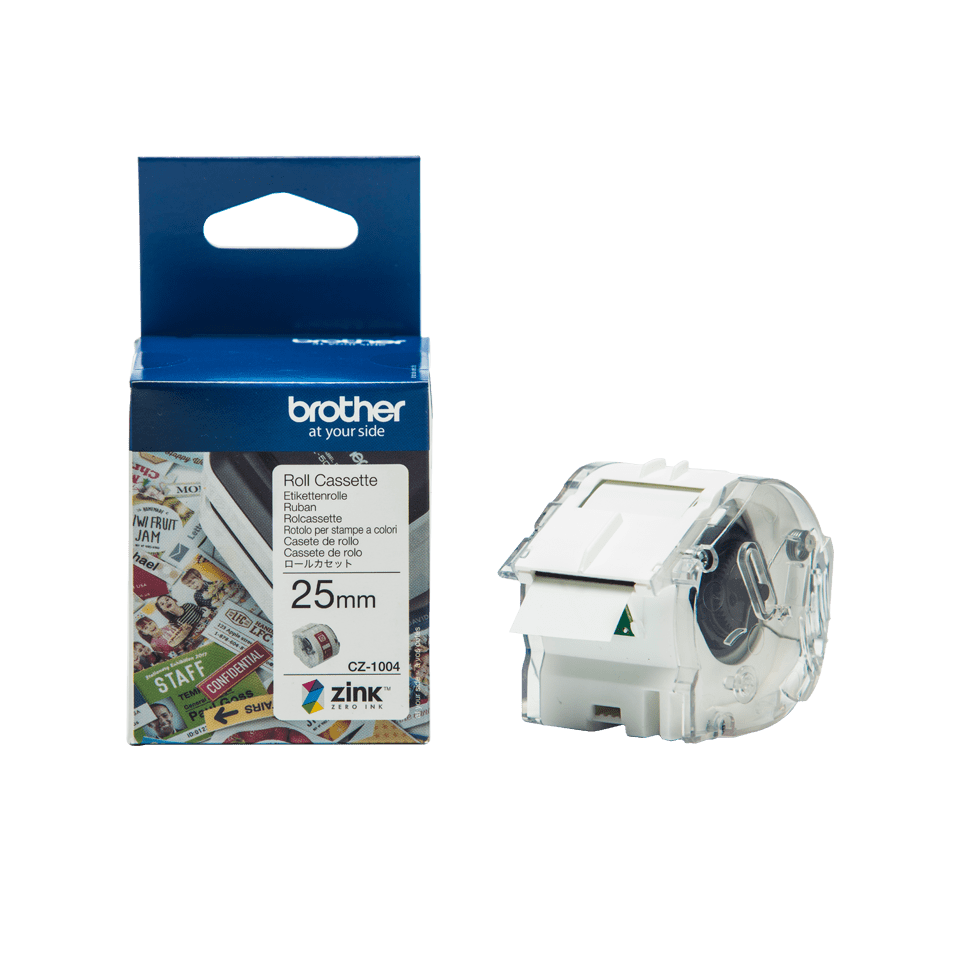 [CZ1004] Brother Vollfarb-Etikettenrolle CZ-1004 / CZ1004, 25 mm x 5 m