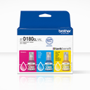 Pack bouteilles d'encre Brother BT-D180CLVAL / BTD180CLVAL, 3 couleurs, 5 000 pages