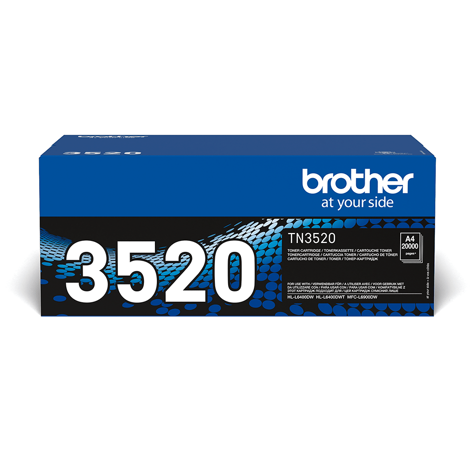Brother TN-3520 / TN3520 black toner ultra high yield, 20,000 pages