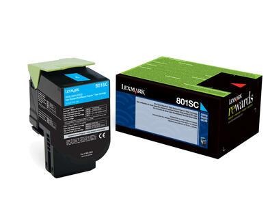 [80C2SC0] Toner Lexmark 802SC / 80C2SC0 Cyan XL, 2.000 Seiten