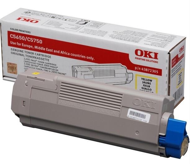 Toner OKI 43872305 jaune, 2 000 pages