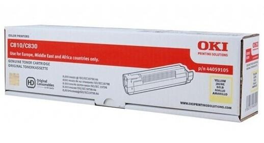 Toner OKI 44059105 jaune, 8 000 pages