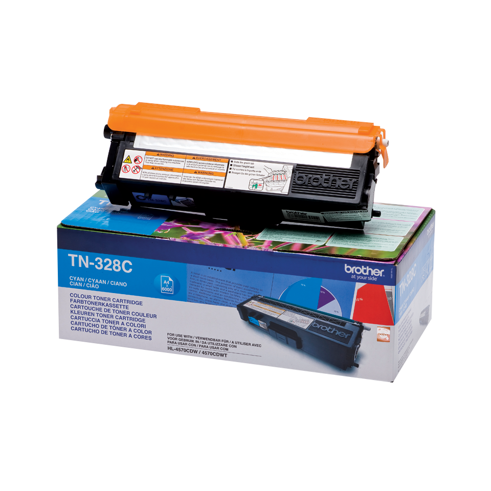 Brother Toner TN-328C / TN328C Cyan XXL, 6.000 Seiten