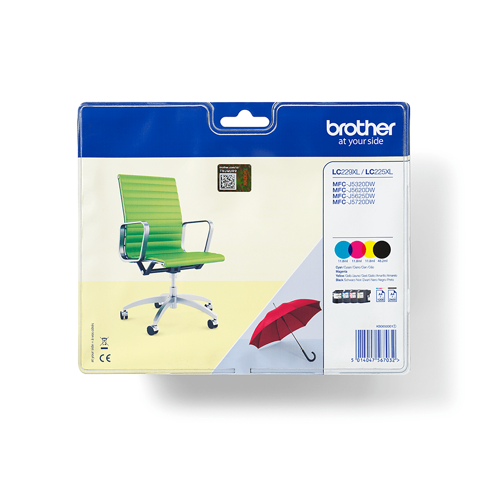 Pack cartouches d'encre Brother LC-229XLVALBP / LC229XLVALBP, 4 couleurs XL