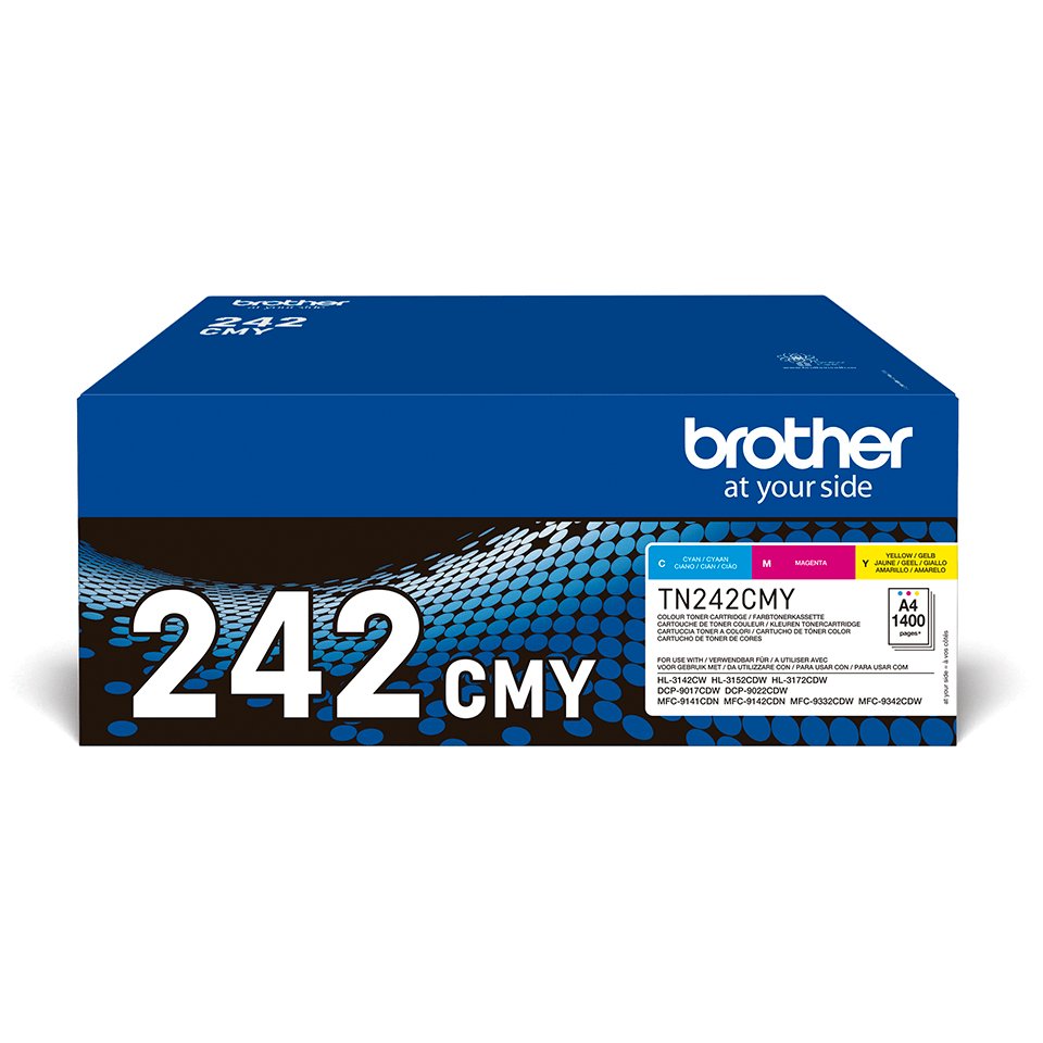 Brother TN-242CMY / TN242CMY toner value pack, 3 colors, 3 x 1,400 pages