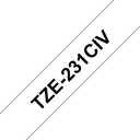 Brother Schriftband laminiert TZe-231CIV / TZE231CIV, schwarz auf weiß, 12 mm x 8 m