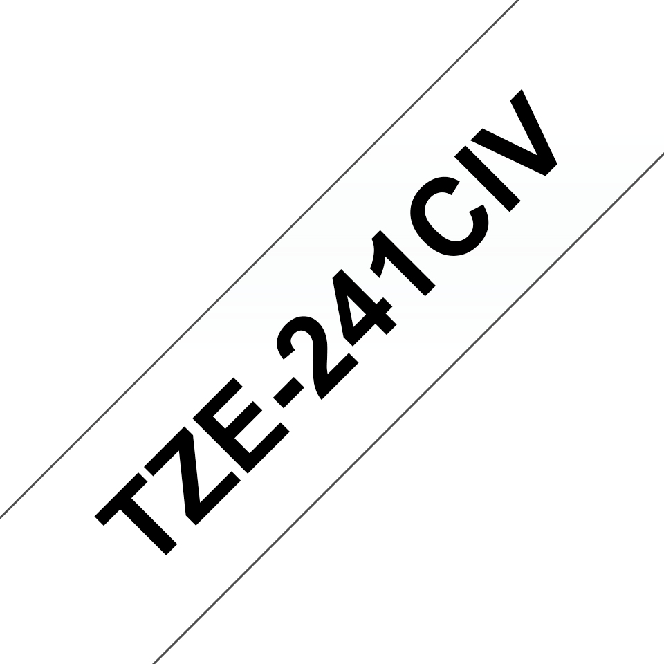 [TZE241CIV] Brother Schriftband laminiert TZe-241CIV / TZE241CIV, schwarz auf weiß, 18 mm x 8 m