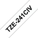 Brother TZe-241CIV / TZE241CIV laminated tape, black on white, 18 mm x 8 m