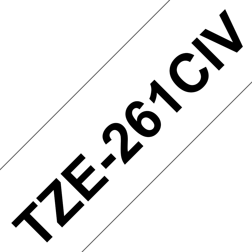 [TZE261CIV] Brother Schriftband laminiert TZe-261CIV / TZE261CIV, schwarz auf weiß, 36 mm x 8 m