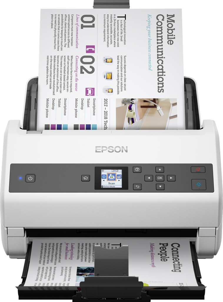 Epson WorkForce DS-870 Dokumentenscanner, A4, 65 S./Min., Duplex, 100-Blatt-Einzug