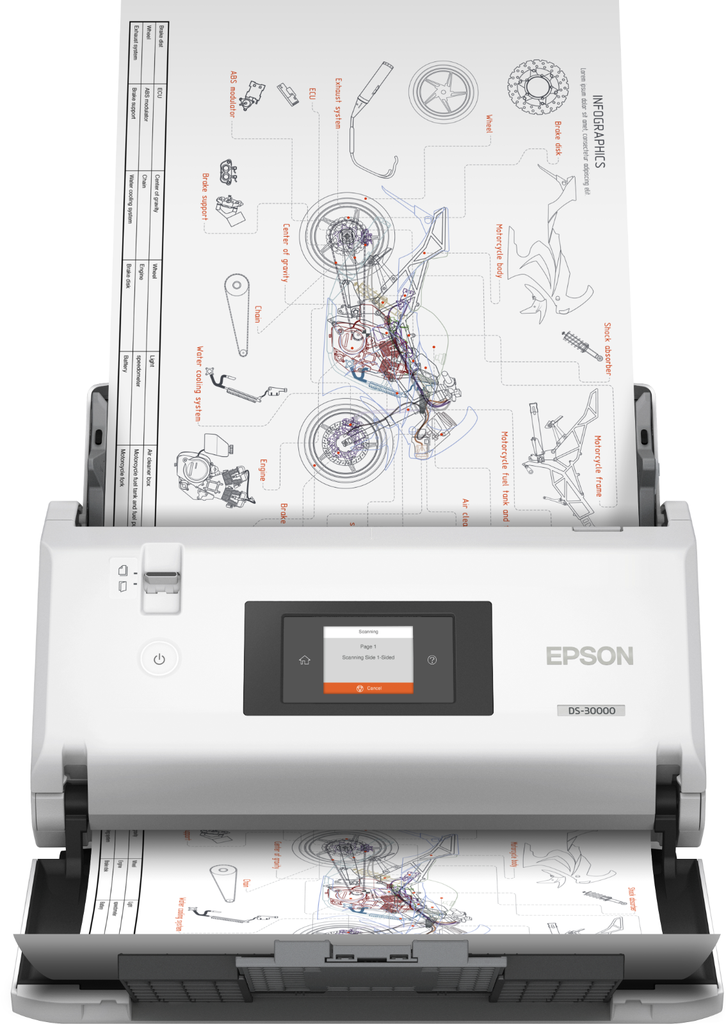 Scanner de documents Epson DS-30000, A4, 70 ppm
