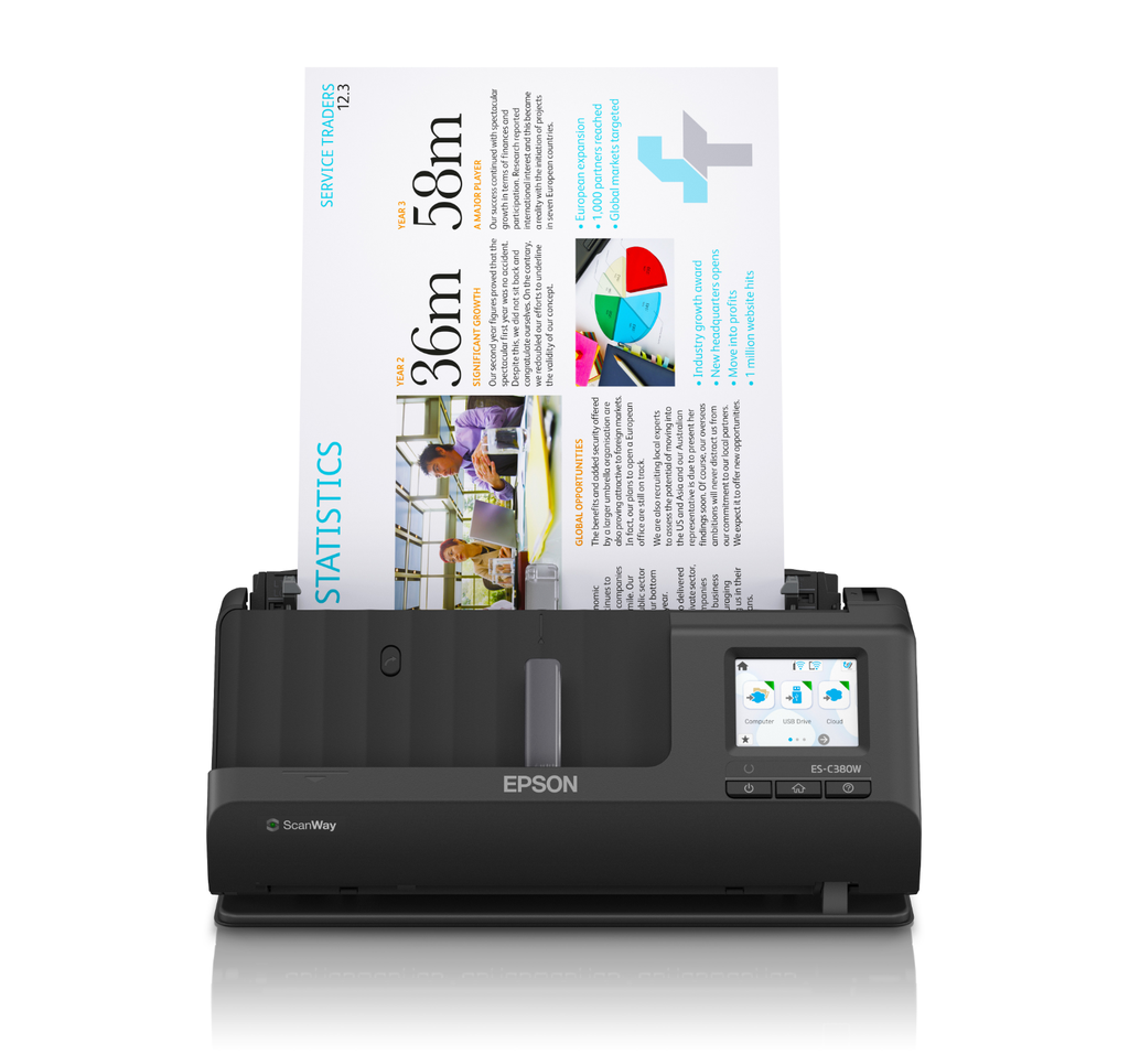 Scanner de documents Epson ES-C380W, A4