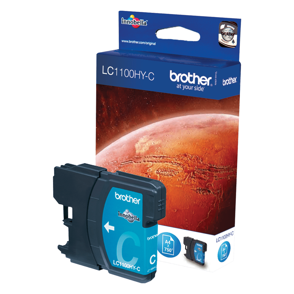 Brother Tintenpatrone LC-1100HYC / LC1100HYC Cyan XL, 750 Seiten