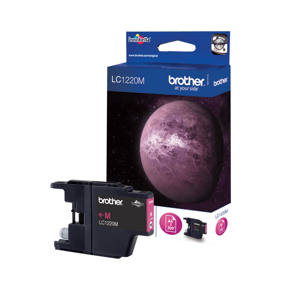 Cartouche d'encre Brother LC-1220M / LC1220M magenta, 300 pages