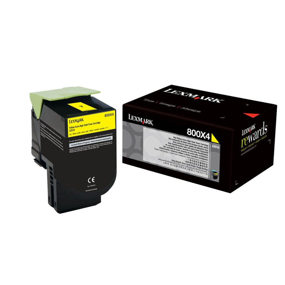Toner Lexmark 80C0X40 jaune, 4 000 pages