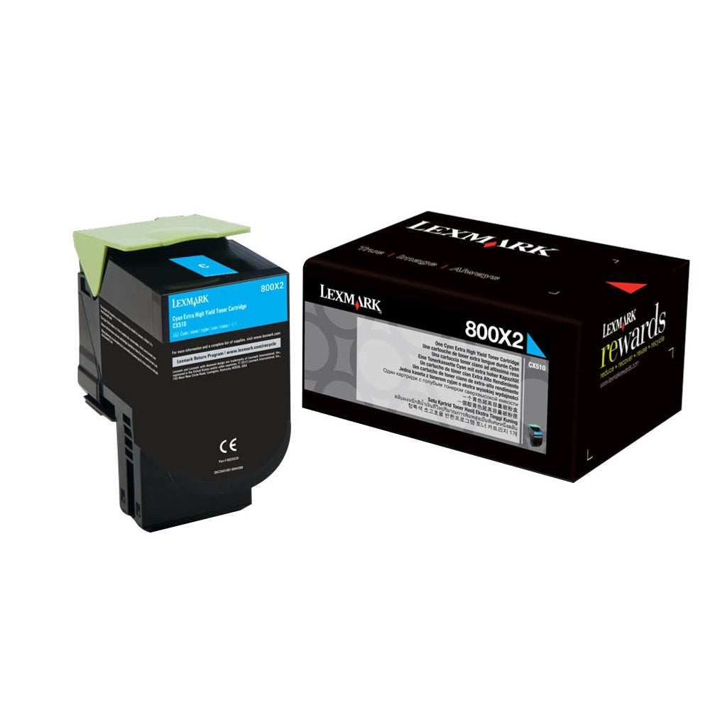 Toner Lexmark 80C0X20 cyan, 4 000 pages