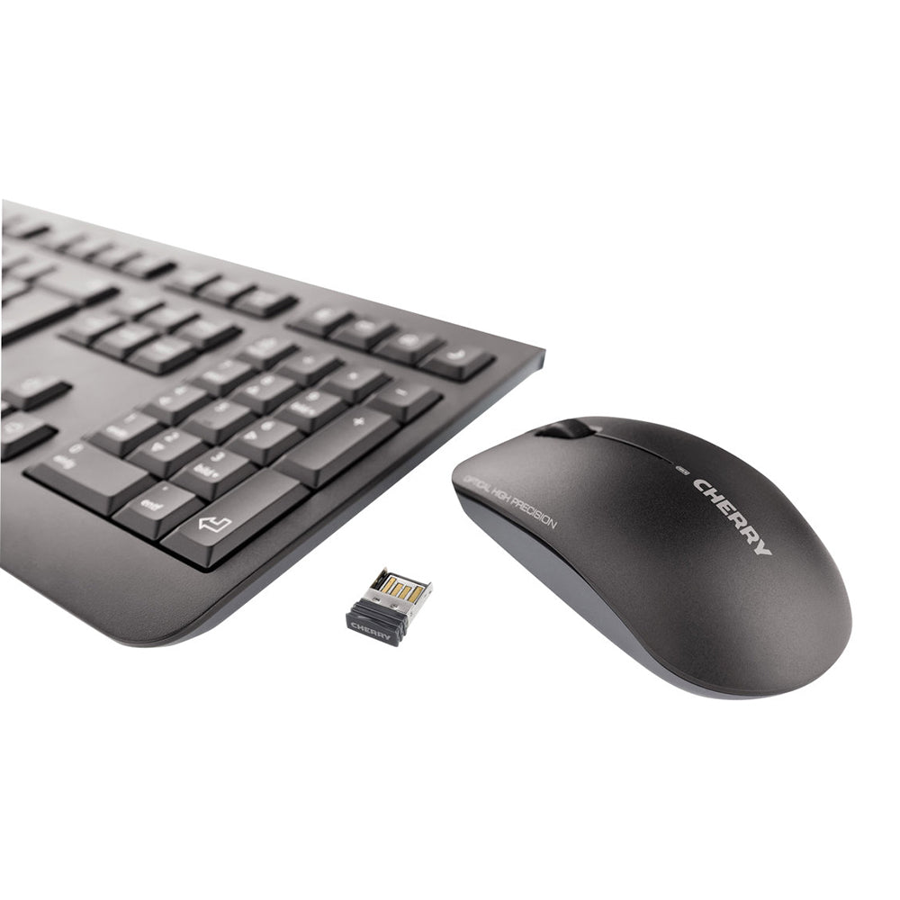 [JD0710FR2] Ensemble clavier et souris sans fil Cherry DW 3000, AZERTY, noir