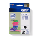 Brother LC-221BK / LC221BK black ink cartridge, 260 pages