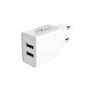 Chargeur mural double USB-A 12 W ProXtend PX-UA12P2EU, blanc, prise EU