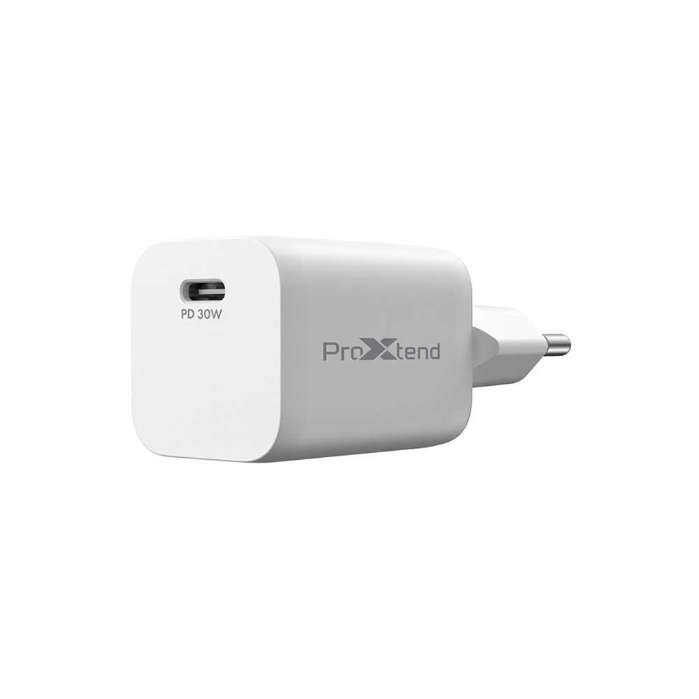 Chargeur mural USB-C 30 W ProXtend PX-PD30P1EU, Power Delivery, blanc