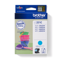 Brother Tintenpatrone LC-221C / LC221C Cyan, 260 Seiten