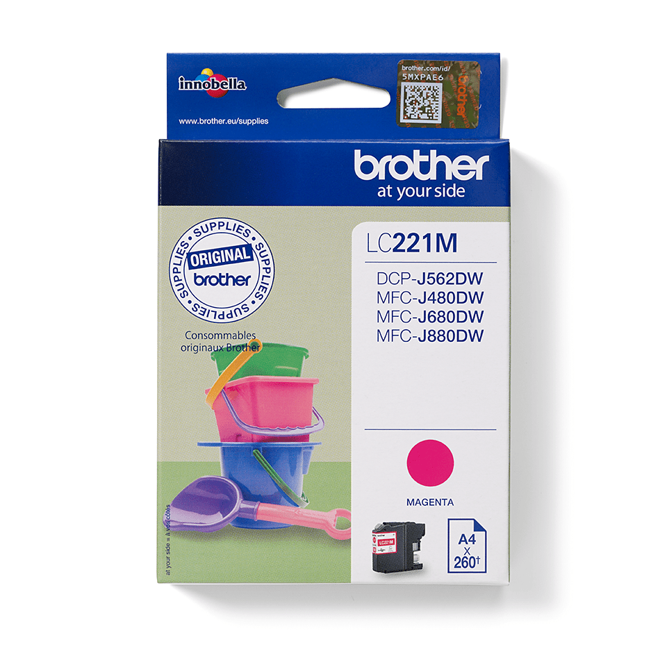 Cartouche d'encre Brother LC-221M / LC221M magenta, 260 pages