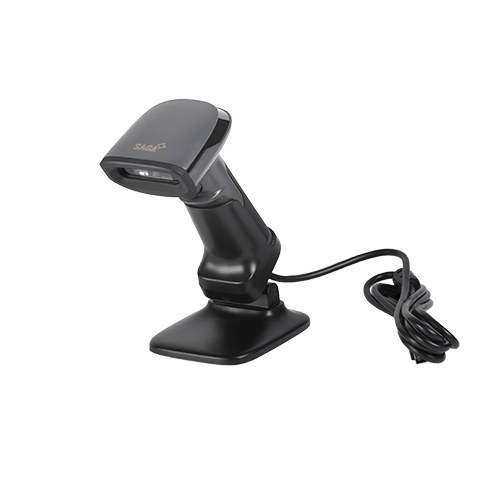 Douchette codes-barres 2D filaire SAGA SGBS-360, Imager 1D/2D, USB, Support inclus