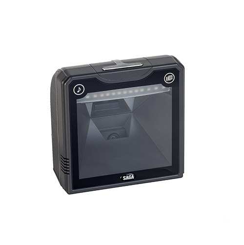 Scanner fixe vertical omnidirectionnel SAGA SGBS-600M, Imager 1D/2D, Lecture jusqu'à 360°, USB