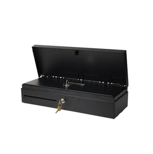 [SGDK170] SAGA SGDK-170 Vertikale Flip-Top-Kassenschublade, 5 Scheine / 8 Münzen, Einsatz mit 6 Münzblöcken inklusive, Schwarz