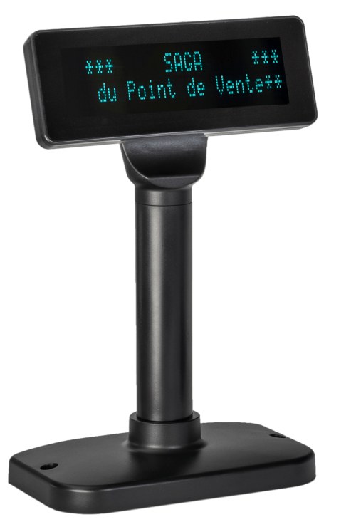 [SGDP240] SAGA SGDP-240 2 line customer display on stand, VFD 2 x 20 characters, USB, ESC/POS
