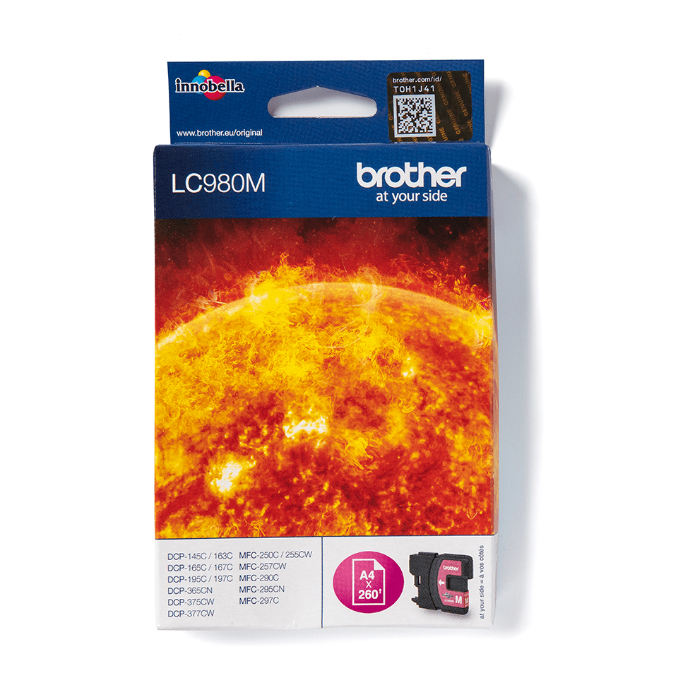 Brother LC-980M / LC980M magenta ink cartridge, 260 pages