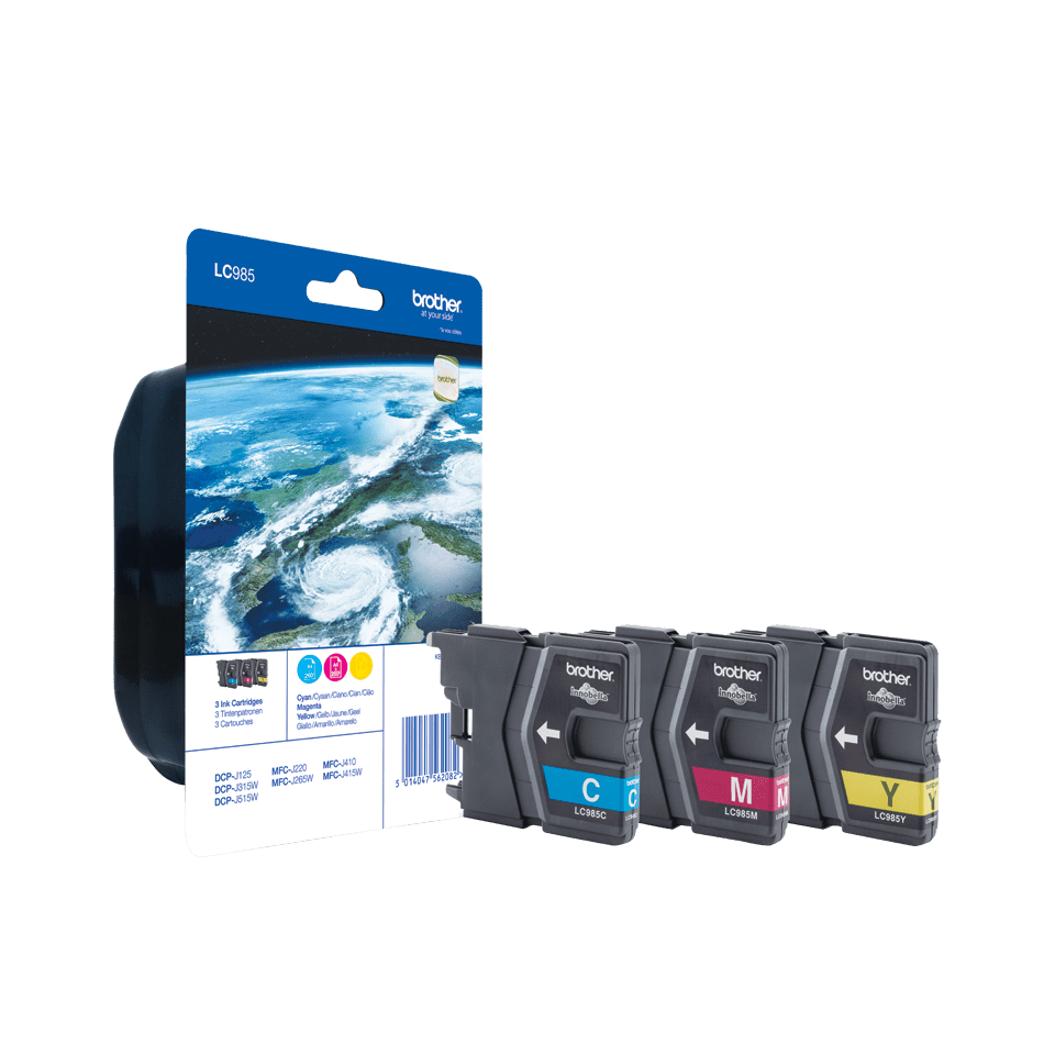 Brother LC-985RBWBP / LC985RBWBP ink cartridge value pack, 3 colors, 260 pages
