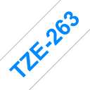 Brother TZe-263 / TZE263 laminated tape, blue on white, 36 mm x 8 m